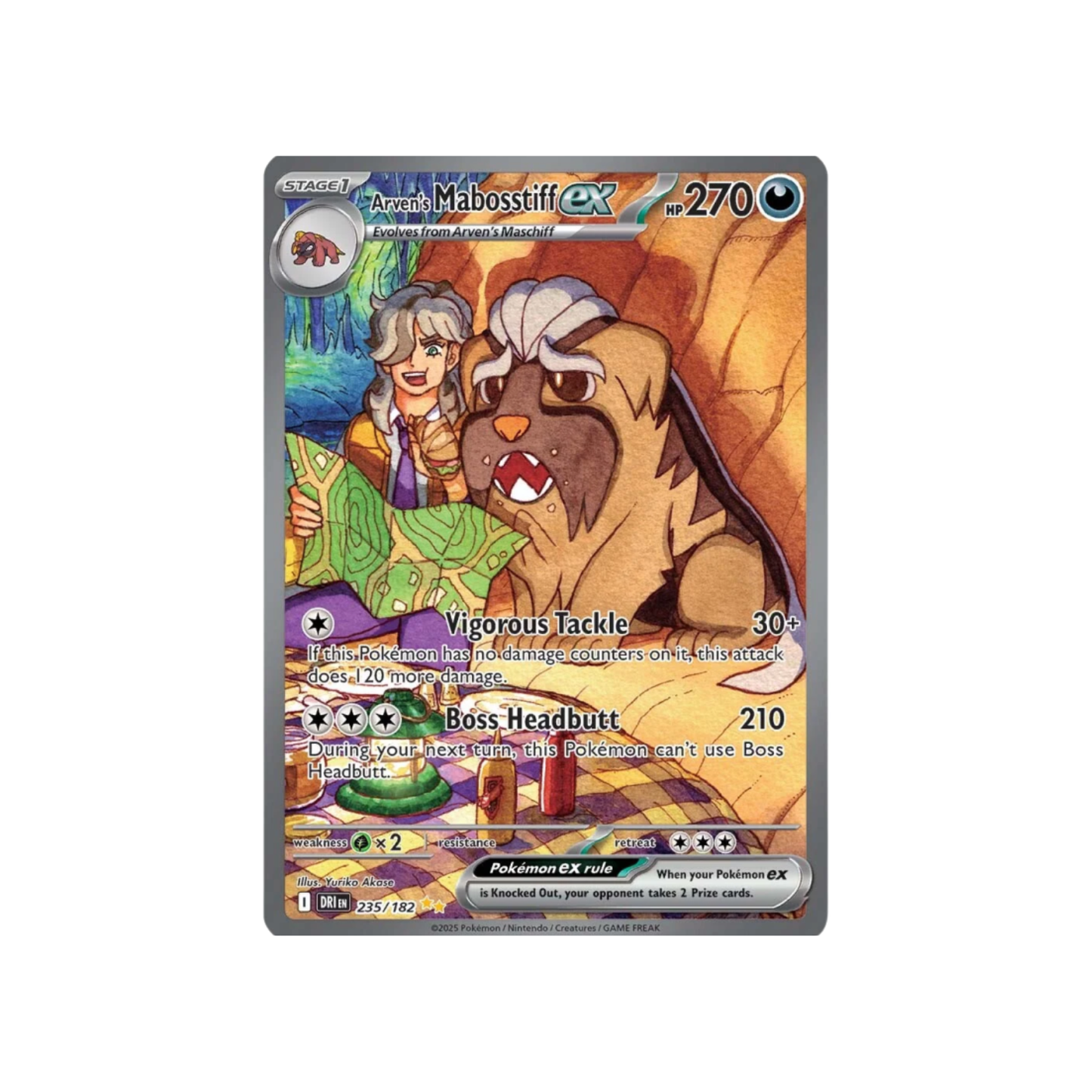 Arven's Mabosstiff ex : SCARLET AND VIOLET - DESTINED RIVALS 235/182 - Pokemon Single Card