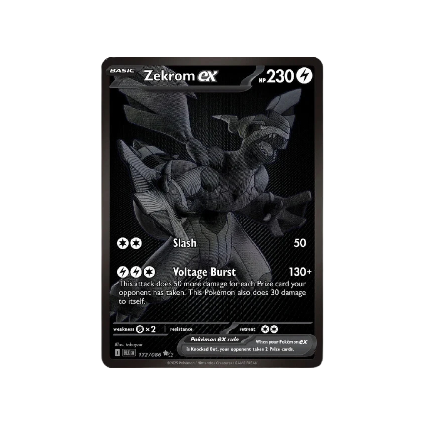 Zekrom ex : SCARLET AND VIOLET - BLACK BOLT 172/86 - Pokemon Single Card