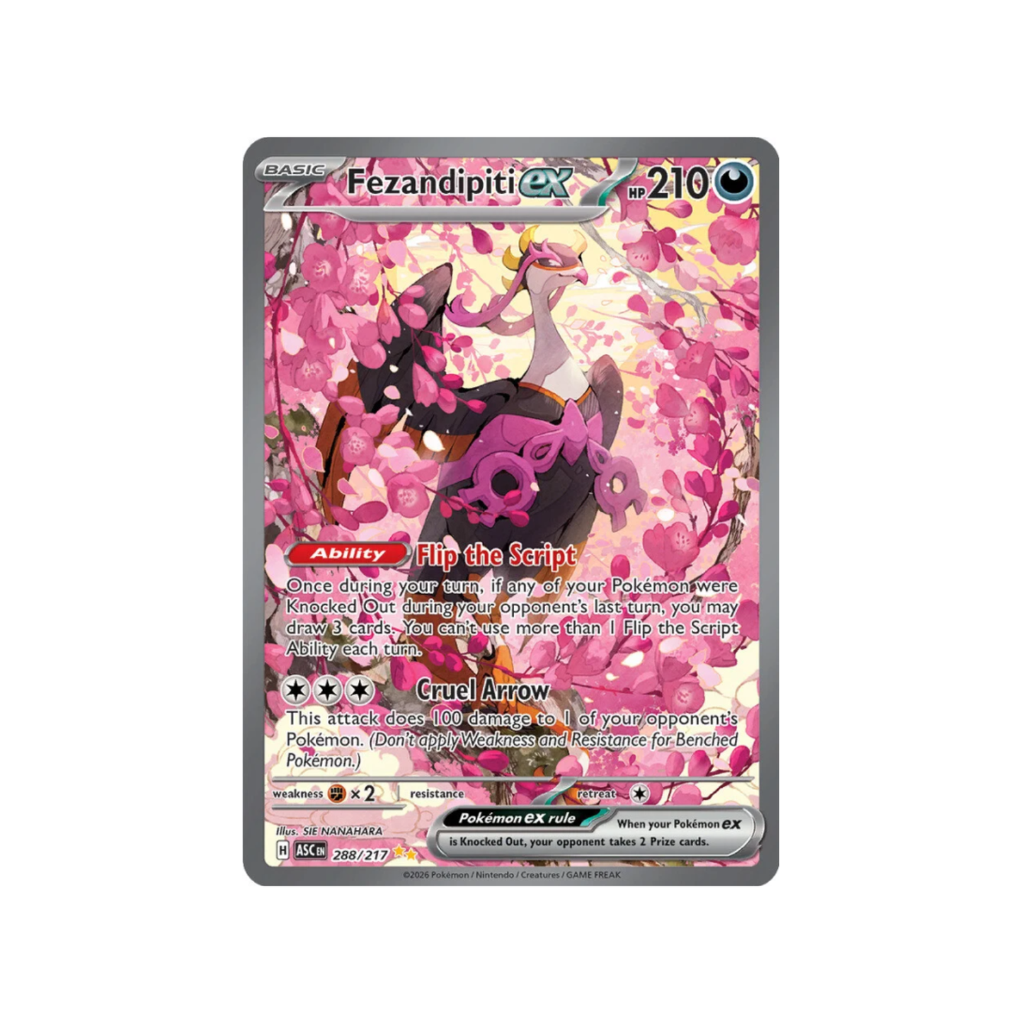 Fezandipiti ex : MEGA EVOLUTION - ASCENDED HEROES 288/217 - Pokemon Single Card