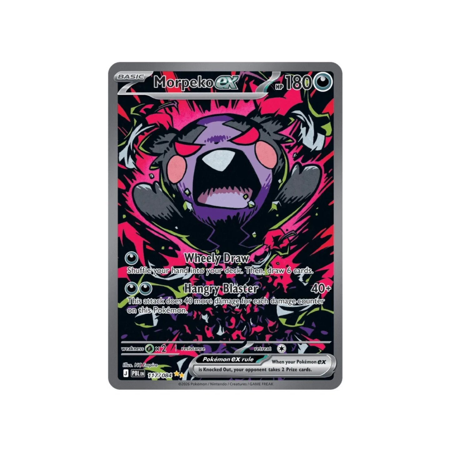 Morpeko : MEGA EVOLUTION - PITCH BLACK 117/84 - Pokemon Single Card