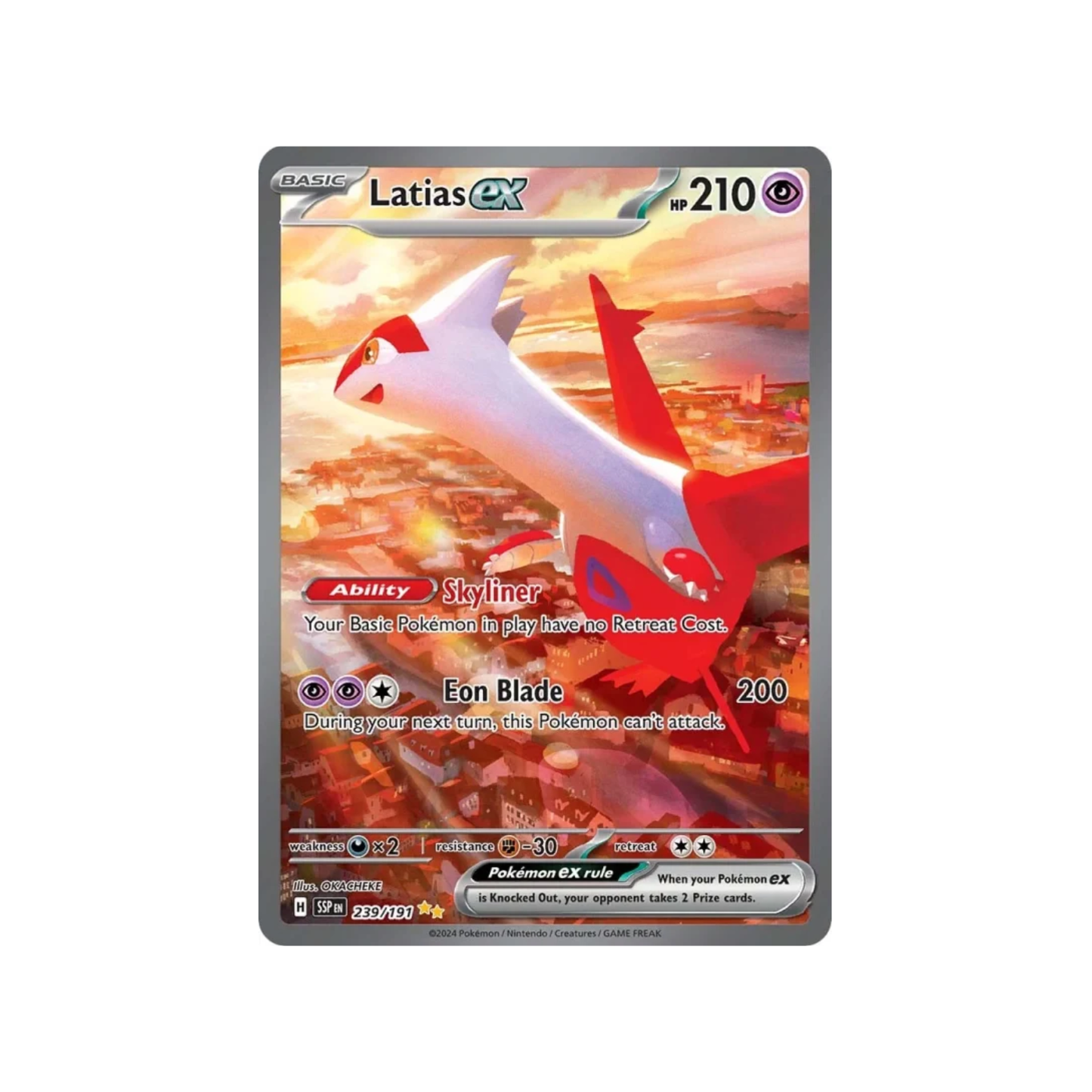 Latias ex : SCARLET AND VIOLET - SURGING SPARKS 239/191 - Pokemon Single Card