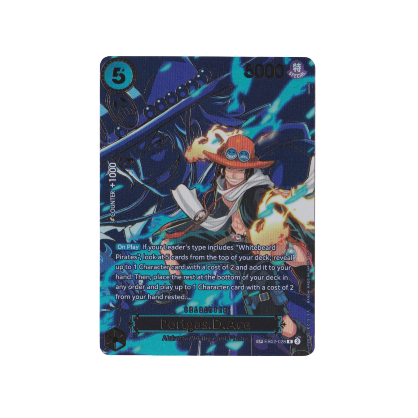 Portgas.D.Ace : EB02-028 CARRYING ON HIS WILL - One Piece Single Card